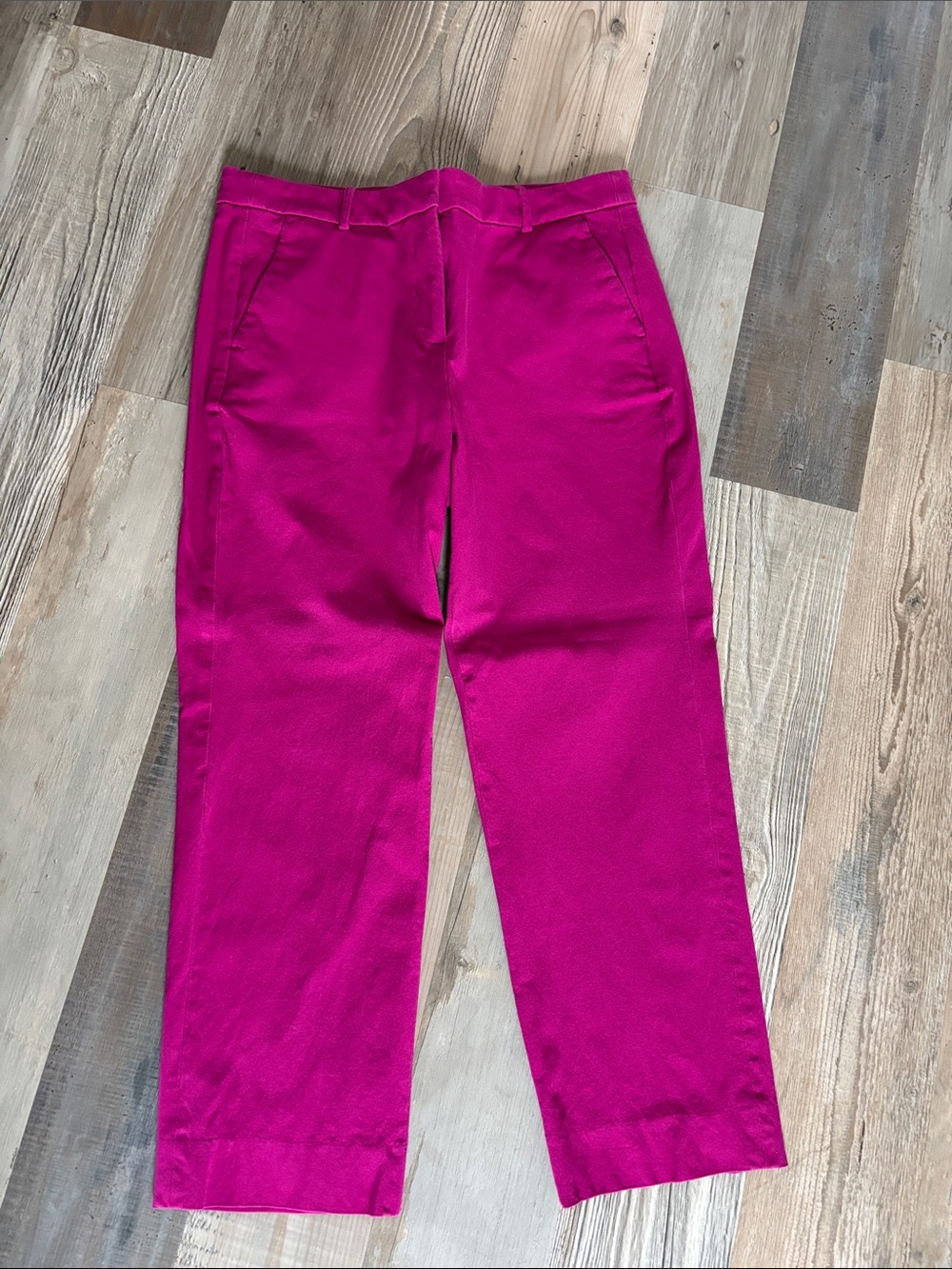J. Crew Straight Leg Pants in Fuchsia Pink